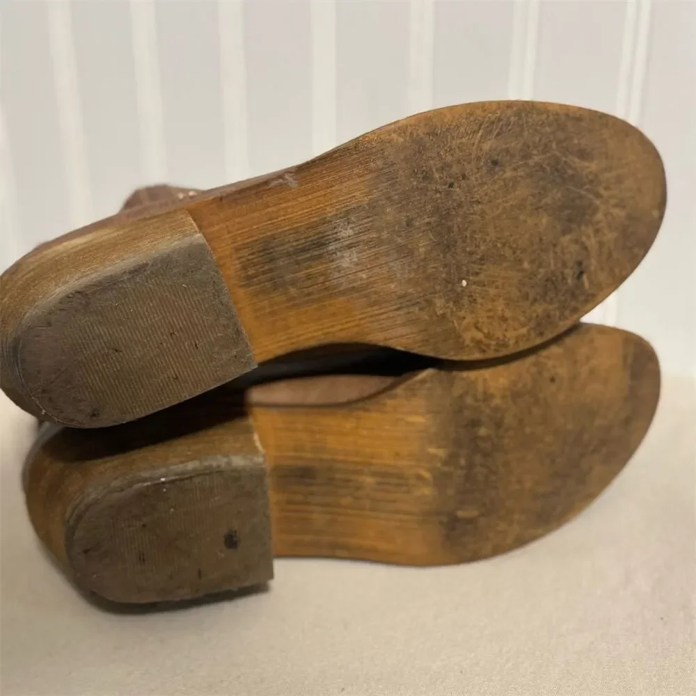 Not Rated Chelsea Ankle Boots Distressed Brown Booties‎ Western Boho Size 7.5